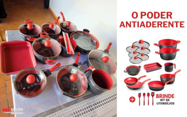 Estilo e eficiência: as panelas RedSilver conquistam cozinheiros Descubra o poder antiaderente das panelas Red Silver