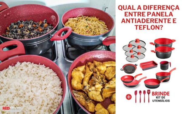 RedSilver: prepare comida mais saudável Qual a diferença entre panela antiaderente e teflon